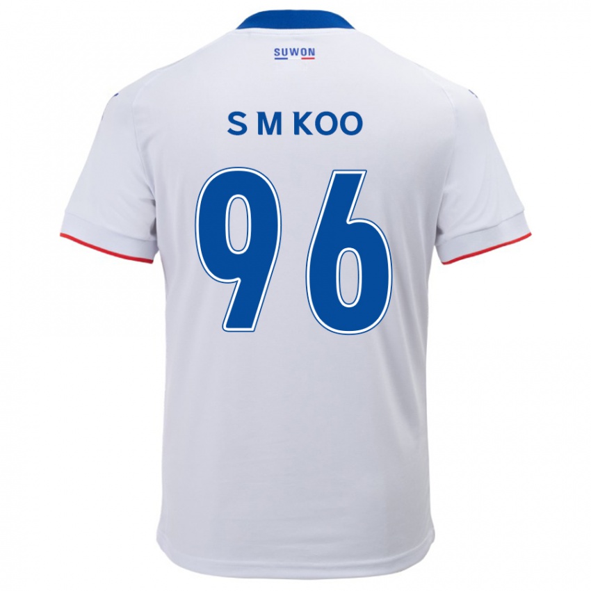 Kinder Min-Seo Koo #96 Weiß Blau Auswärtstrikot Trikot 2024/25 T-Shirt Schweiz