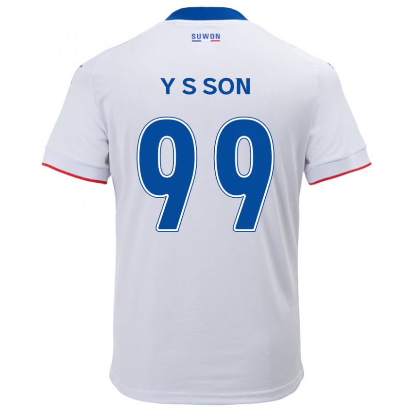 Kinder Suk-Yong Son #99 Weiß Blau Auswärtstrikot Trikot 2024/25 T-Shirt Schweiz