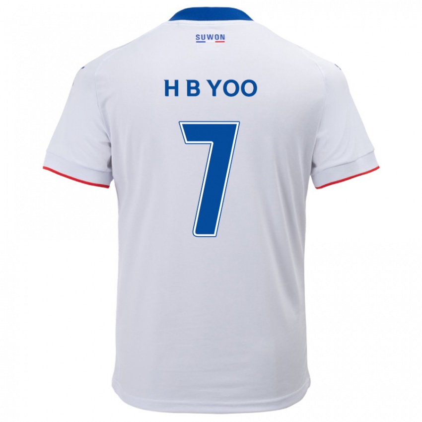 Kinder Byung-Heon Yoo #7 Weiß Blau Auswärtstrikot Trikot 2024/25 T-Shirt Schweiz