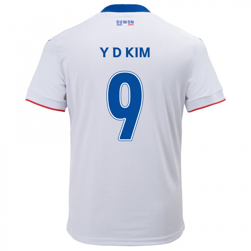 Kinder Dong-Yeon Kim #9 Weiß Blau Auswärtstrikot Trikot 2024/25 T-Shirt Schweiz