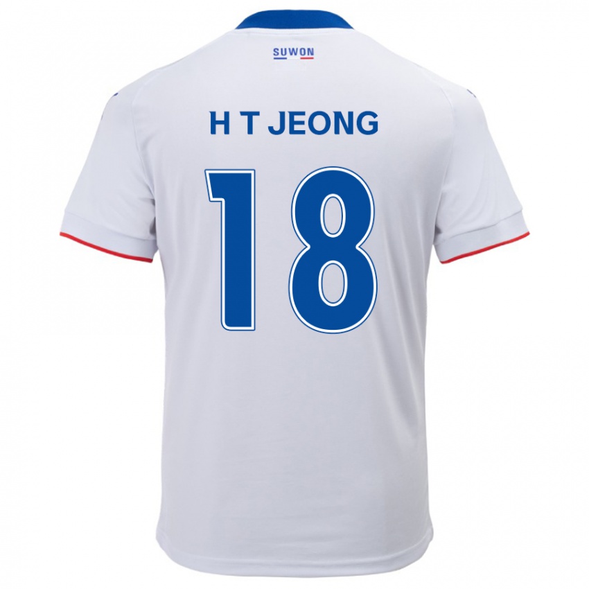 Kinder Tae-Hwan Jeong #18 Weiß Blau Auswärtstrikot Trikot 2024/25 T-Shirt Schweiz