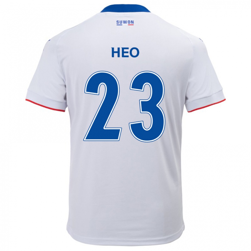 Kinder Hwan Heo #23 Weiß Blau Auswärtstrikot Trikot 2024/25 T-Shirt Schweiz