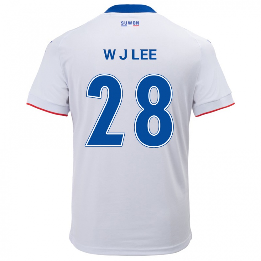 Kinder Jun-Woo Lee #28 Weiß Blau Auswärtstrikot Trikot 2024/25 T-Shirt Schweiz