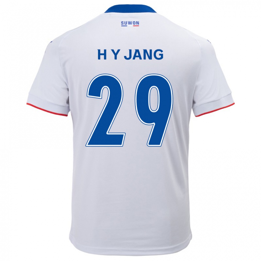 Kinder Yo-Han Jang #29 Weiß Blau Auswärtstrikot Trikot 2024/25 T-Shirt Schweiz