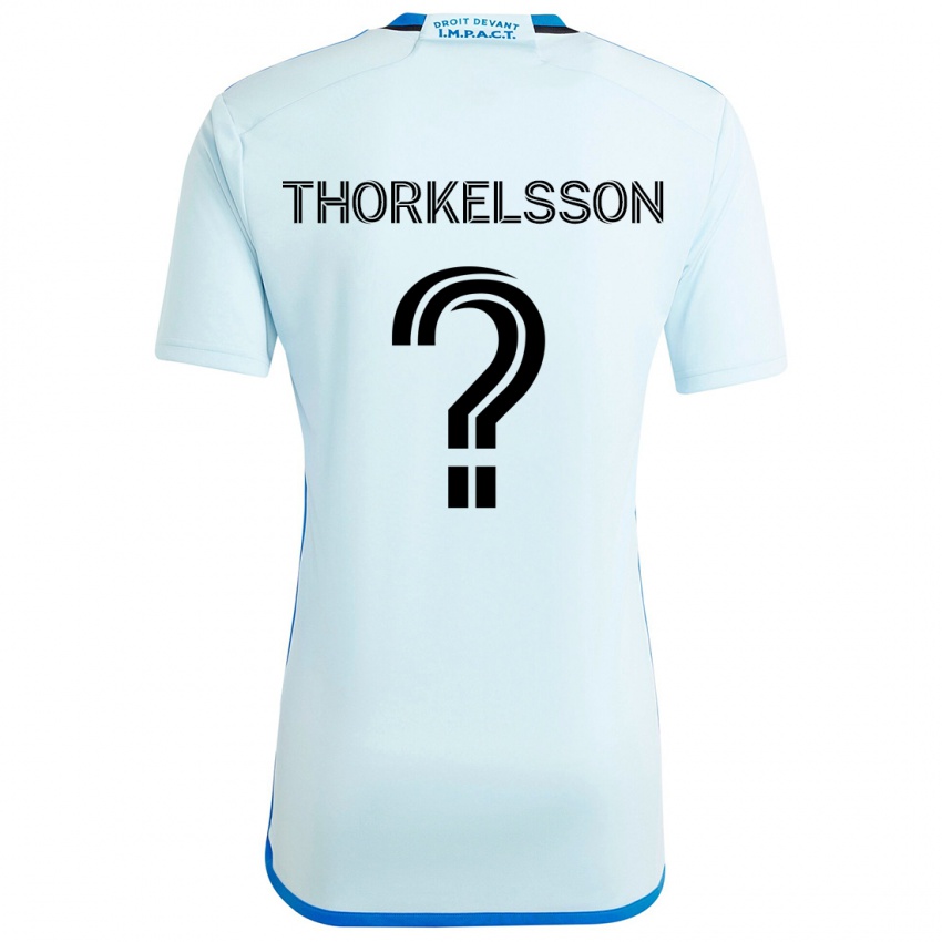 Kinder Róbert Orri Thorkelsson #0 Eisblau Auswärtstrikot Trikot 2024/25 T-Shirt Schweiz