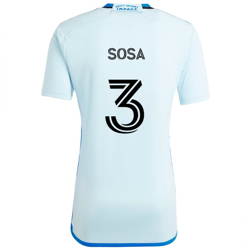 Kinder Joaquín Sosa #3 Eisblau Auswärtstrikot Trikot 2024/25 T-Shirt Schweiz