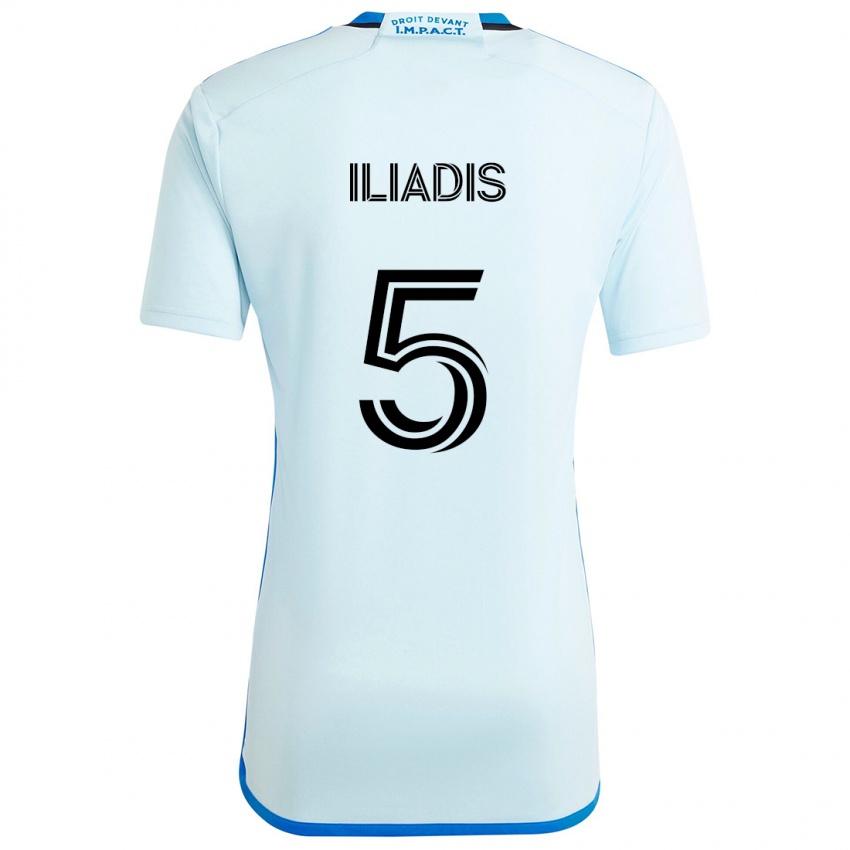 Kinder Ilias Iliadis #5 Eisblau Auswärtstrikot Trikot 2024/25 T-Shirt Schweiz