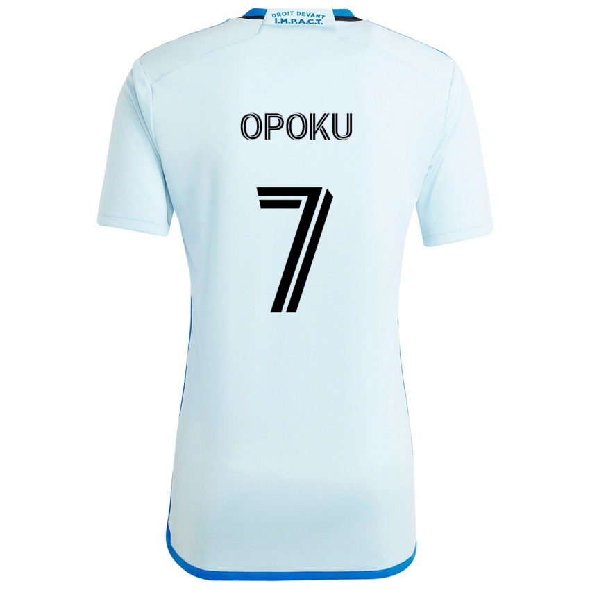 Kinder Kwadwo Opoku #7 Eisblau Auswärtstrikot Trikot 2024/25 T-Shirt Schweiz