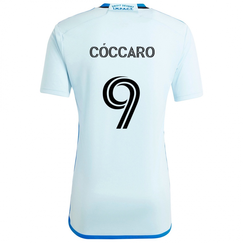 Kinder Matías Cóccaro #9 Eisblau Auswärtstrikot Trikot 2024/25 T-Shirt Schweiz