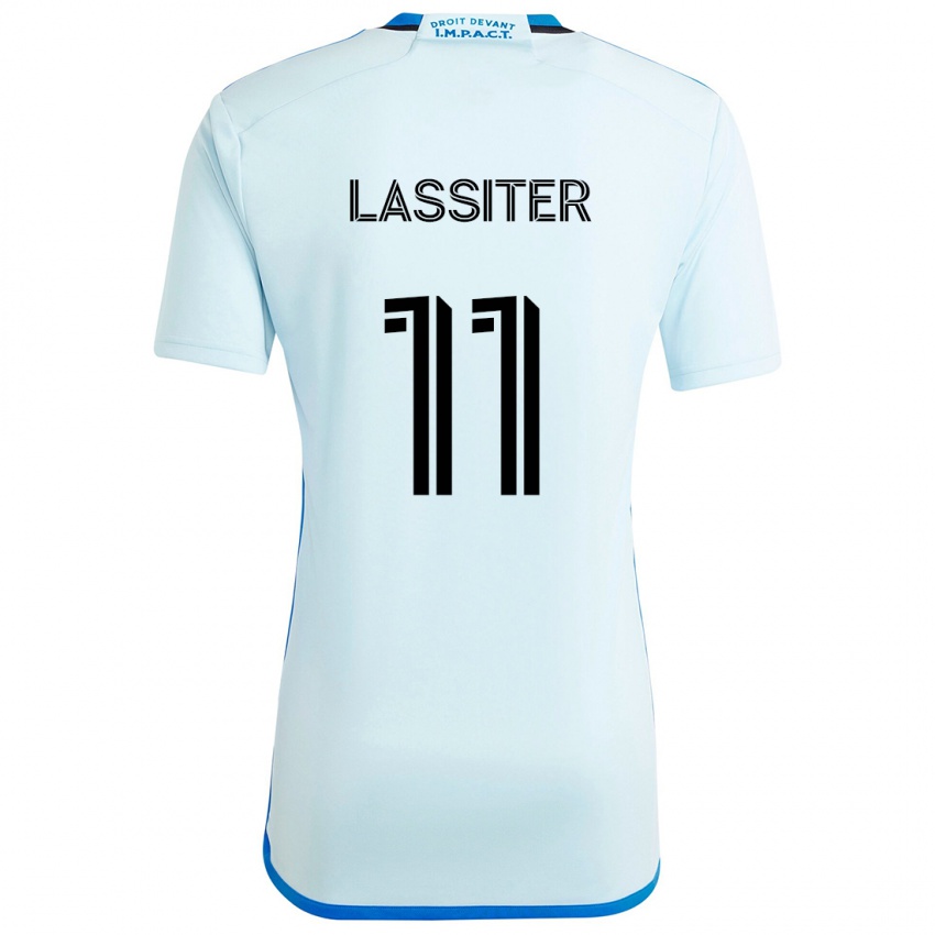 Kinder Ariel Lassiter #11 Eisblau Auswärtstrikot Trikot 2024/25 T-Shirt Schweiz