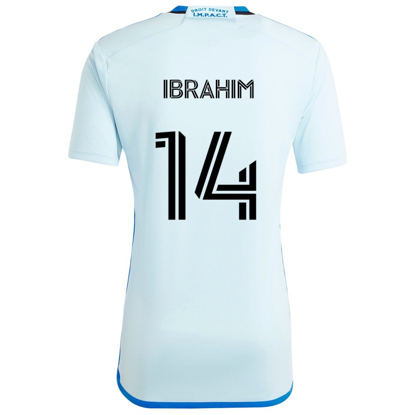 Kinder Sunusi Ibrahim #14 Eisblau Auswärtstrikot Trikot 2024/25 T-Shirt Schweiz