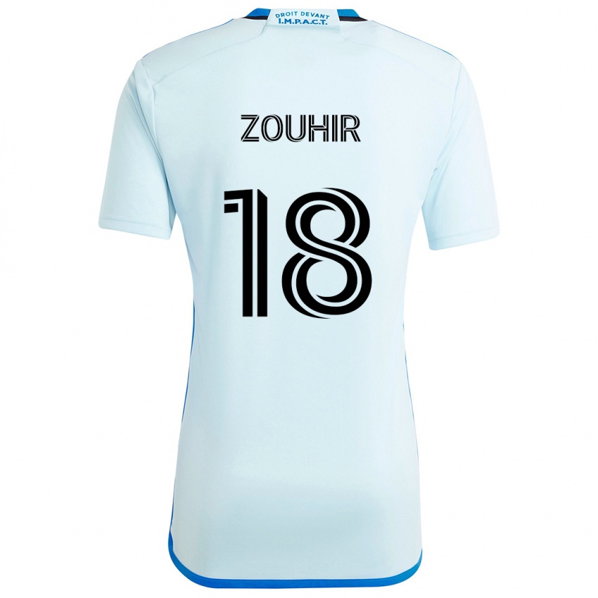 Kinder Rida Zouhir #18 Eisblau Auswärtstrikot Trikot 2024/25 T-Shirt Schweiz