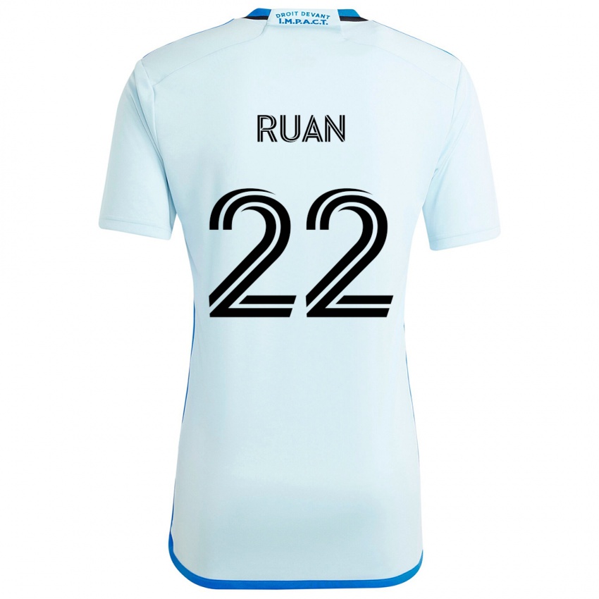 Kinder Ruan #22 Eisblau Auswärtstrikot Trikot 2024/25 T-Shirt Schweiz