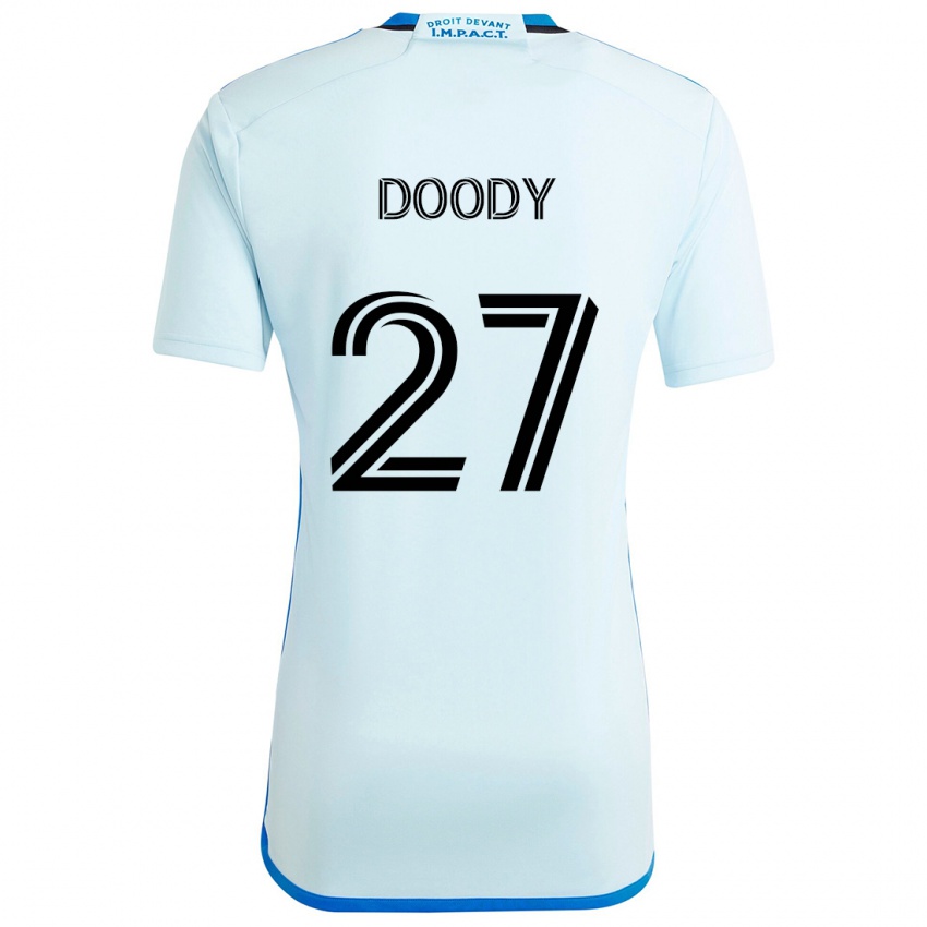 Kinder Grayson Doody #27 Eisblau Auswärtstrikot Trikot 2024/25 T-Shirt Schweiz