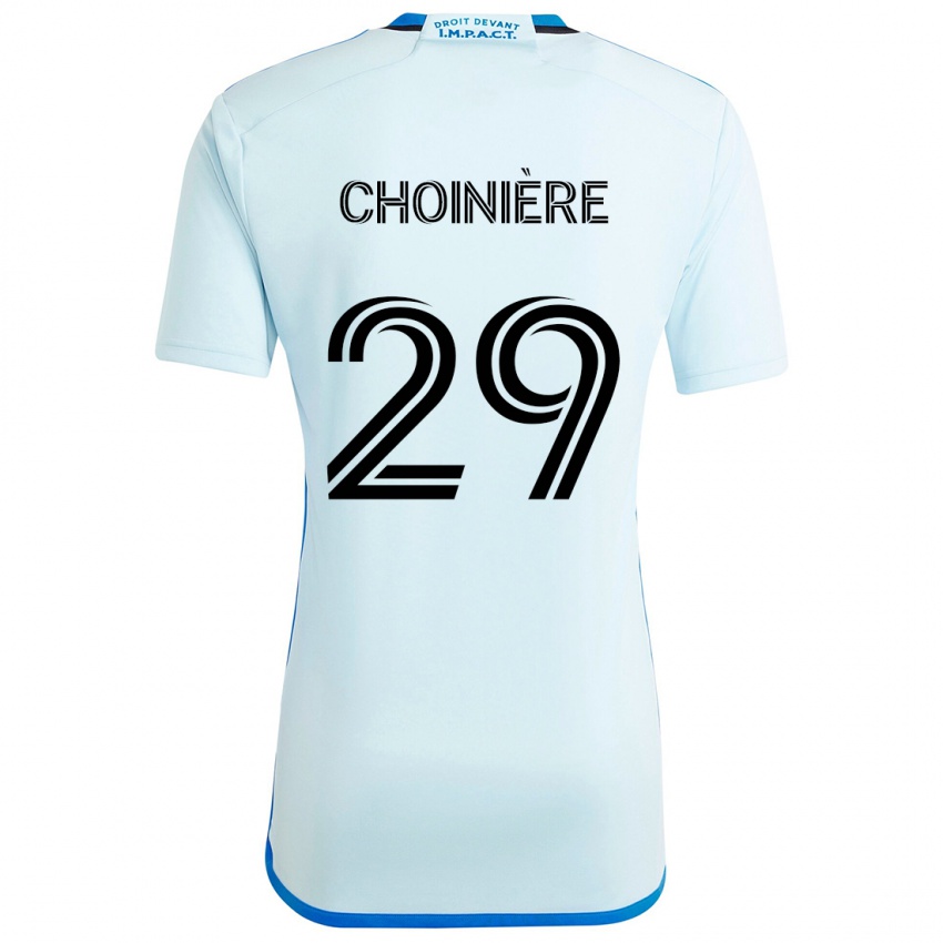 Kinder Mathieu Choinière #29 Eisblau Auswärtstrikot Trikot 2024/25 T-Shirt Schweiz