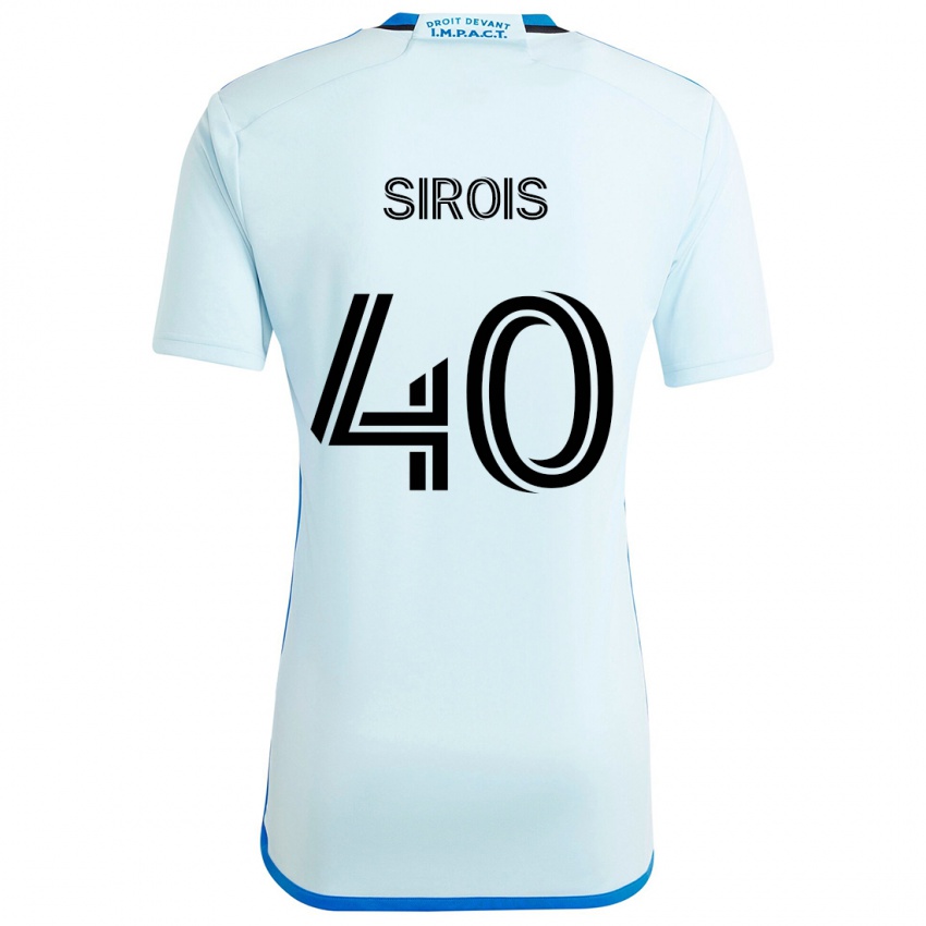 Kinder Jonathan Sirois #40 Eisblau Auswärtstrikot Trikot 2024/25 T-Shirt Schweiz