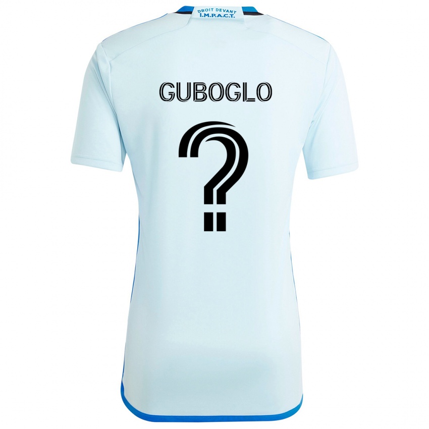 Kinder Yuri Guboglo #0 Eisblau Auswärtstrikot Trikot 2024/25 T-Shirt Schweiz