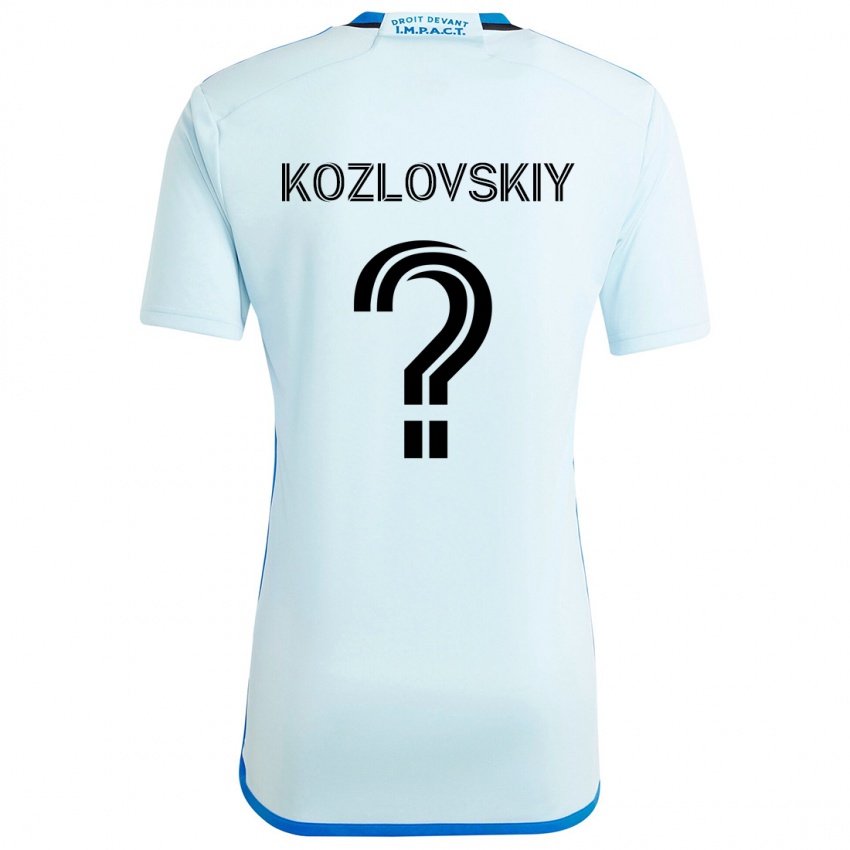 Kinder Sergei Kozlovskiy #0 Eisblau Auswärtstrikot Trikot 2024/25 T-Shirt Schweiz