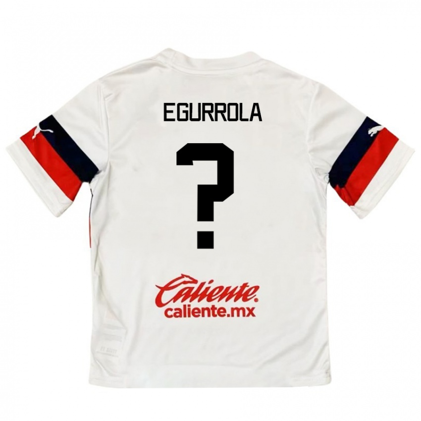 Kinder Luis Egurrola #0 Weiß Rot Auswärtstrikot Trikot 2024/25 T-Shirt Schweiz