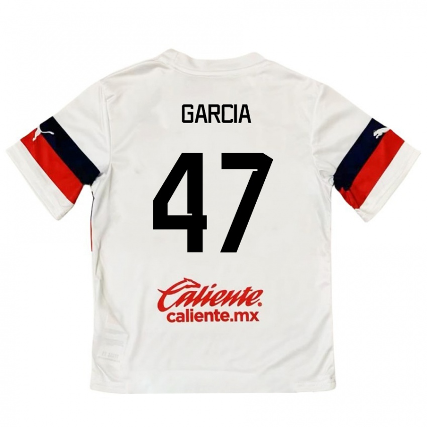 Kinder Gael García #47 Weiß Rot Auswärtstrikot Trikot 2024/25 T-Shirt Schweiz