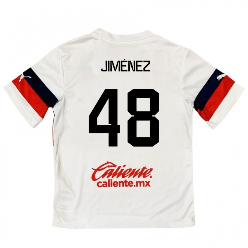 Kinder Leonardo Jiménez #48 Weiß Rot Auswärtstrikot Trikot 2024/25 T-Shirt Schweiz