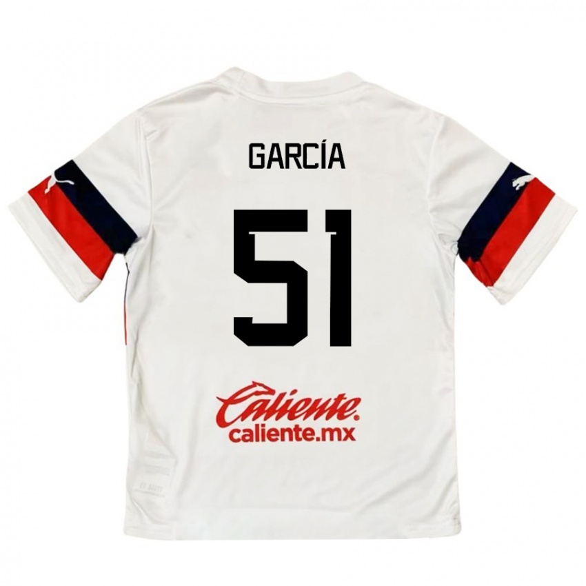 Kinder Eduardo García #51 Weiß Rot Auswärtstrikot Trikot 2024/25 T-Shirt Schweiz