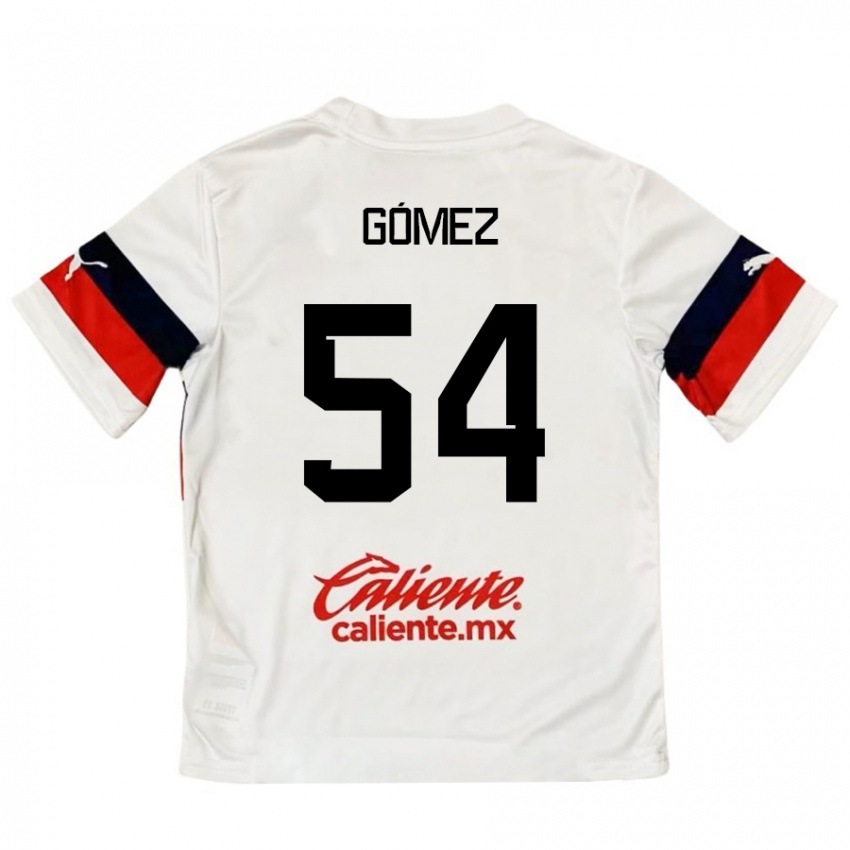 Kinder Miguel Gómez #54 Weiß Rot Auswärtstrikot Trikot 2024/25 T-Shirt Schweiz