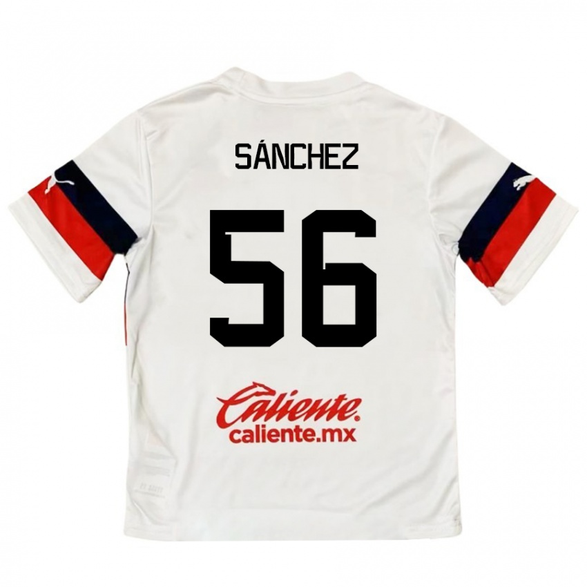 Kinder Benjamín Sánchez #56 Weiß Rot Auswärtstrikot Trikot 2024/25 T-Shirt Schweiz