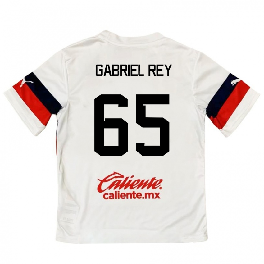 Kinder Luis Gabriel Rey #65 Weiß Rot Auswärtstrikot Trikot 2024/25 T-Shirt Schweiz