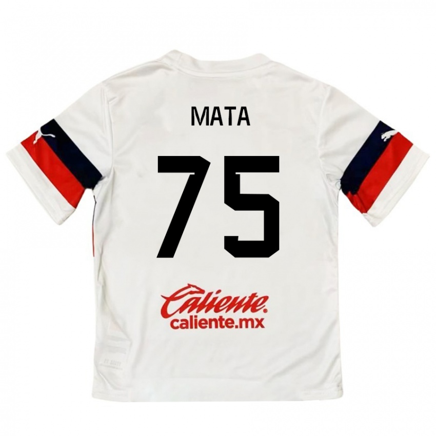 Kinder Hugo Mata #75 Weiß Rot Auswärtstrikot Trikot 2024/25 T-Shirt Schweiz