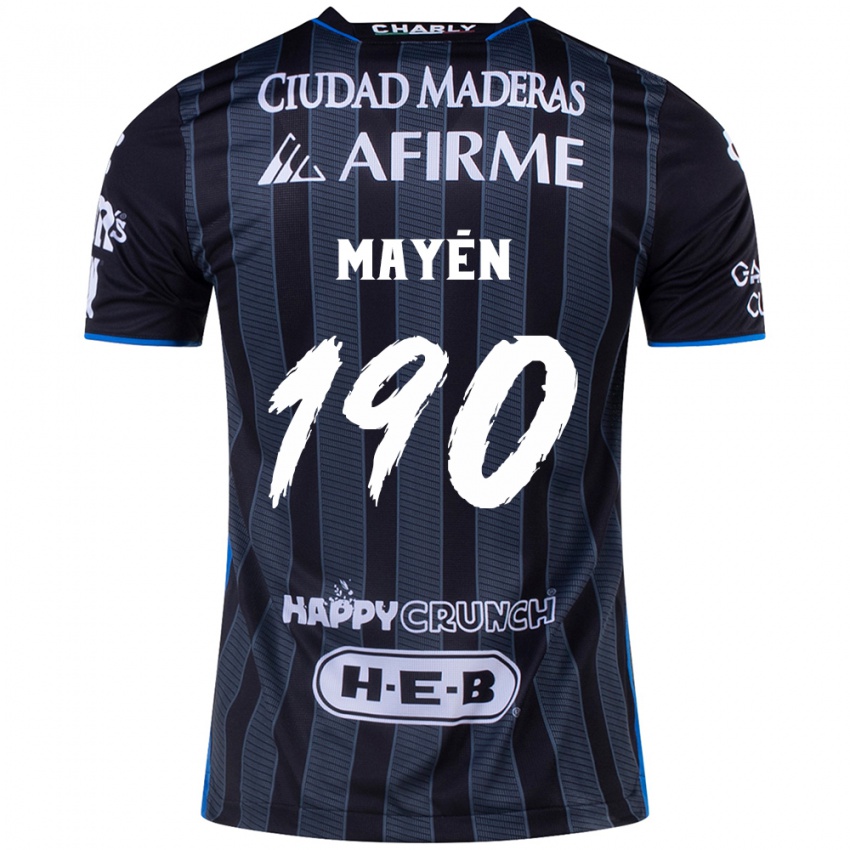 Kinder Eduardo Mayén #190 Weiß Schwarz Auswärtstrikot Trikot 2024/25 T-Shirt Schweiz