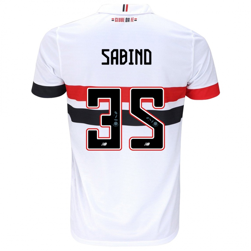 Homme Maillot Sabino #35 Blanc Rouge Noir Tenues Domicile 2024/25 T-Shirt Suisse