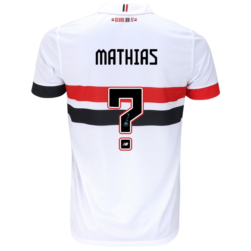 Homme Maillot Leandro Mathias #0 Blanc Rouge Noir Tenues Domicile 2024/25 T-Shirt Suisse