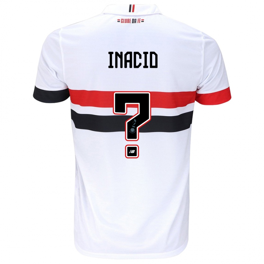 Homme Maillot Lucas Inácio #0 Blanc Rouge Noir Tenues Domicile 2024/25 T-Shirt Suisse