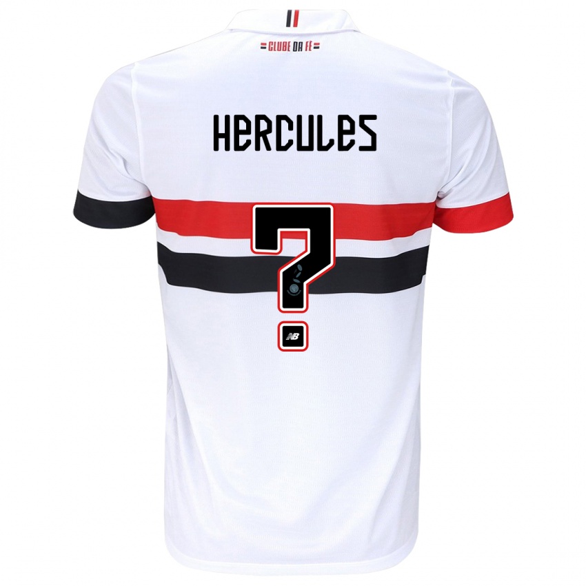 Homme Maillot Hercules #0 Blanc Rouge Noir Tenues Domicile 2024/25 T-Shirt Suisse