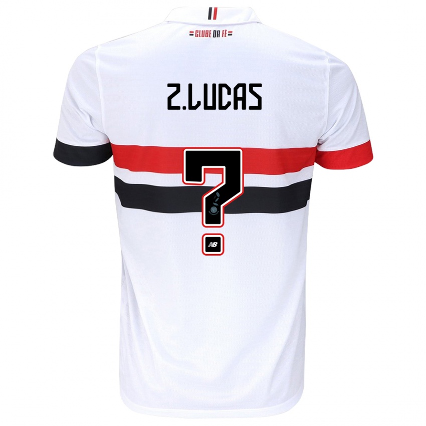 Homme Maillot Zé Lucas #0 Blanc Rouge Noir Tenues Domicile 2024/25 T-Shirt Suisse