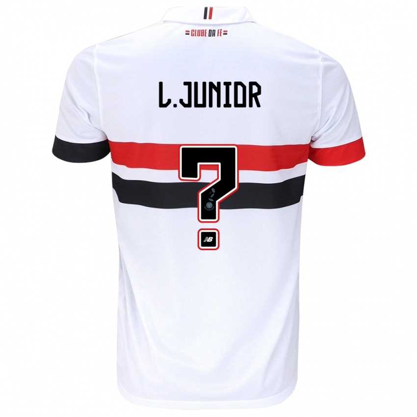 Homme Maillot Luciano Junior #0 Blanc Rouge Noir Tenues Domicile 2024/25 T-Shirt Suisse