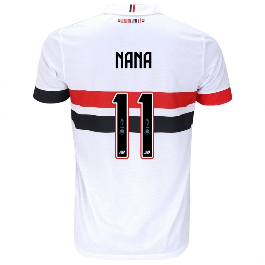 Homme Maillot Nana #11 Blanc Rouge Noir Tenues Domicile 2024/25 T-Shirt Suisse