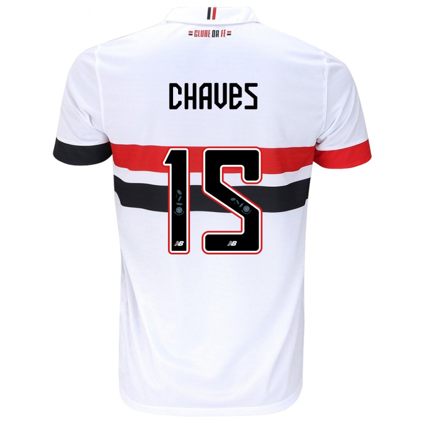 Homme Maillot Carol Chaves #15 Blanc Rouge Noir Tenues Domicile 2024/25 T-Shirt Suisse