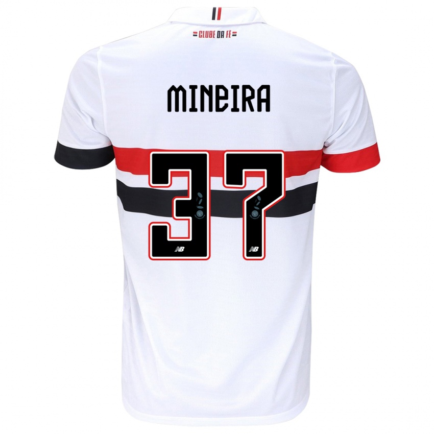 Homme Maillot Rafa Mineira #37 Blanc Rouge Noir Tenues Domicile 2024/25 T-Shirt Suisse