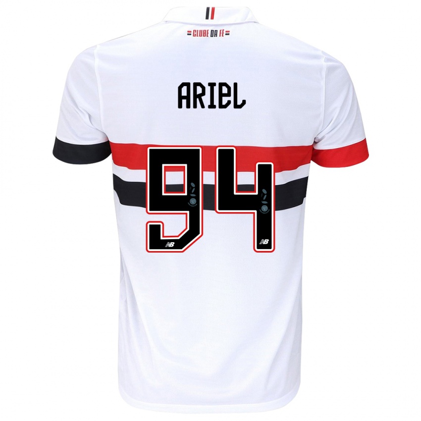 Homme Maillot Ariel #94 Blanc Rouge Noir Tenues Domicile 2024/25 T-Shirt Suisse