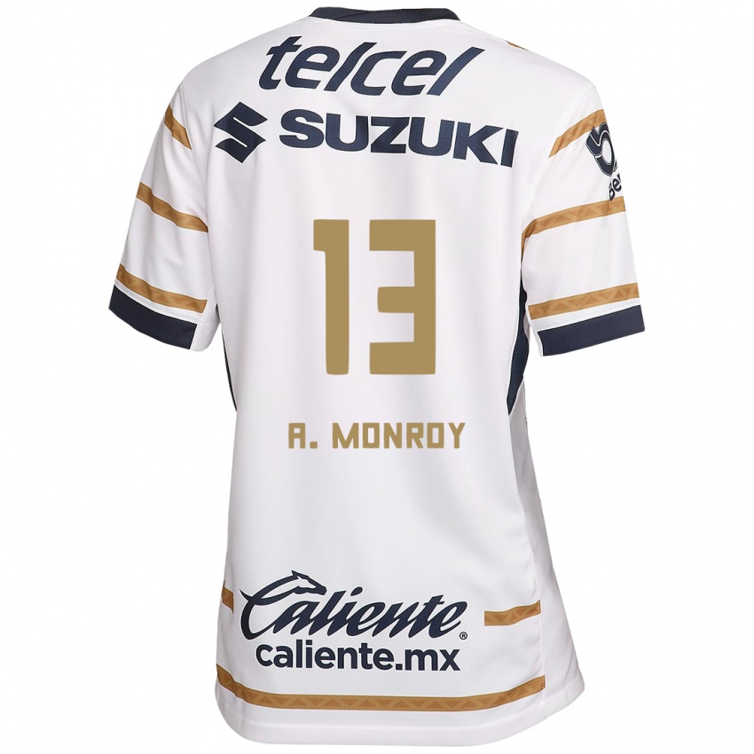 Homme Maillot Pablo Monroy #13 Obsidienne Blanche Tenues Domicile 2024/25 T-Shirt Suisse