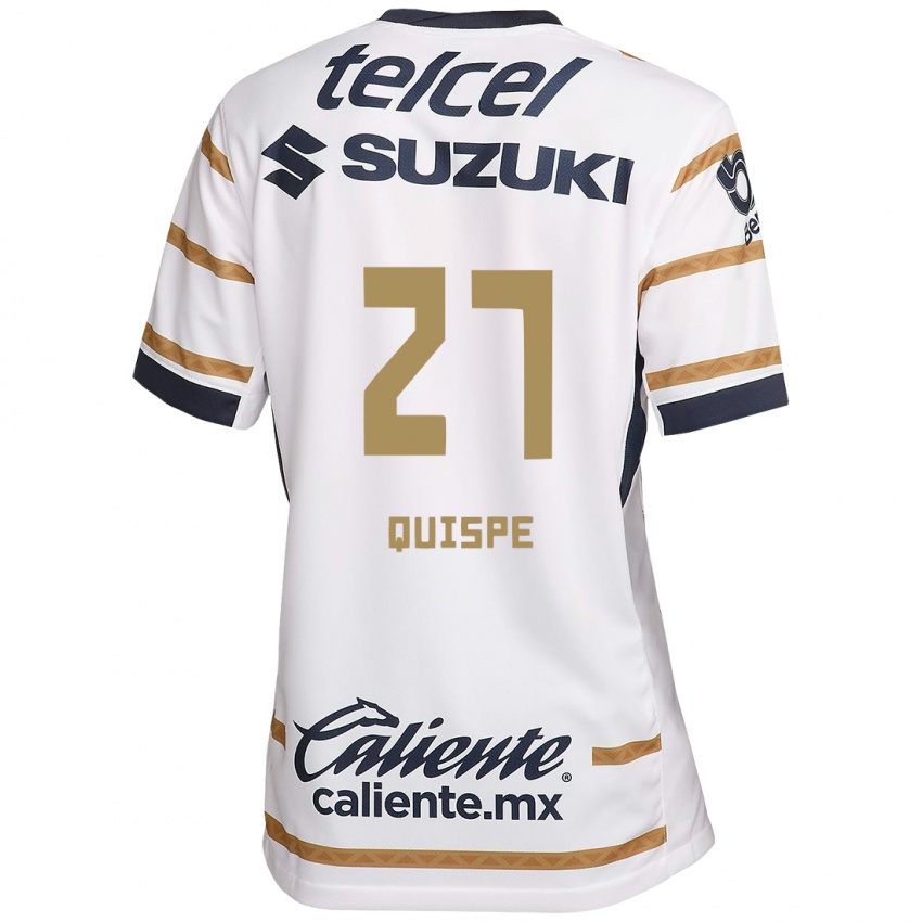 Homme Maillot Piero Quispe #27 Obsidienne Blanche Tenues Domicile 2024/25 T-Shirt Suisse