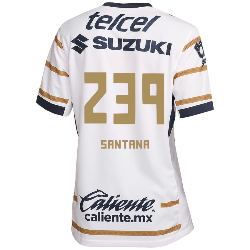 Homme Maillot Guillermo Santana #239 Obsidienne Blanche Tenues Domicile 2024/25 T-Shirt Suisse