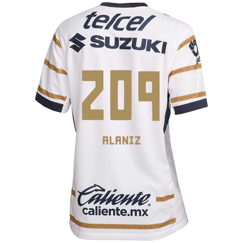 Homme Maillot Jorge Alaniz #209 Obsidienne Blanche Tenues Domicile 2024/25 T-Shirt Suisse