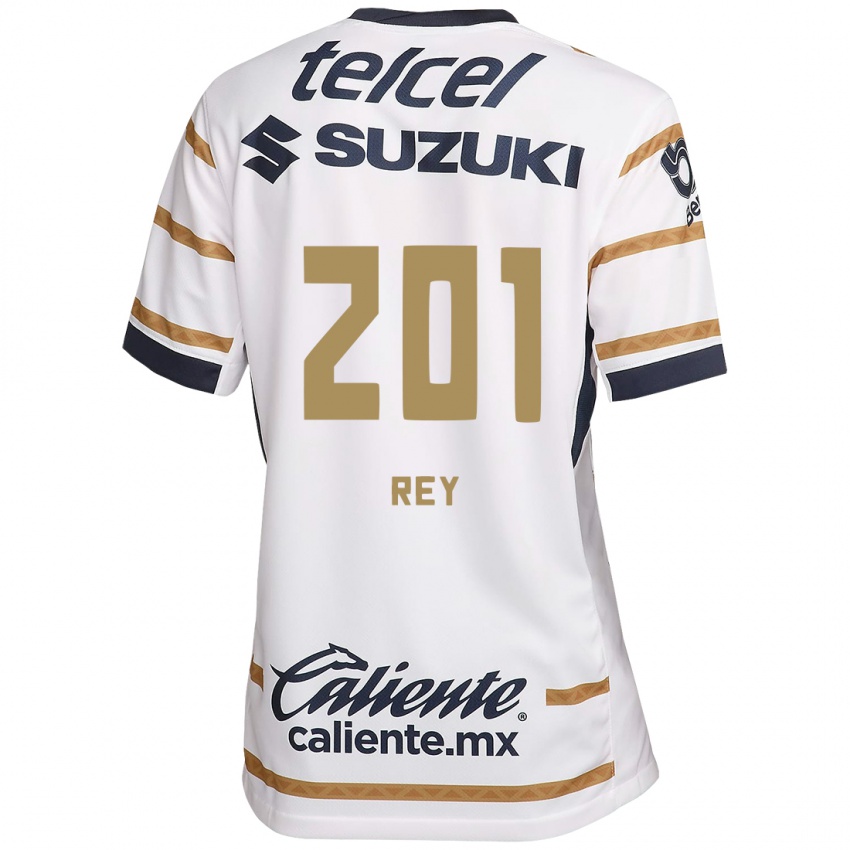 Homme Maillot Santiago Rey #201 Obsidienne Blanche Tenues Domicile 2024/25 T-Shirt Suisse