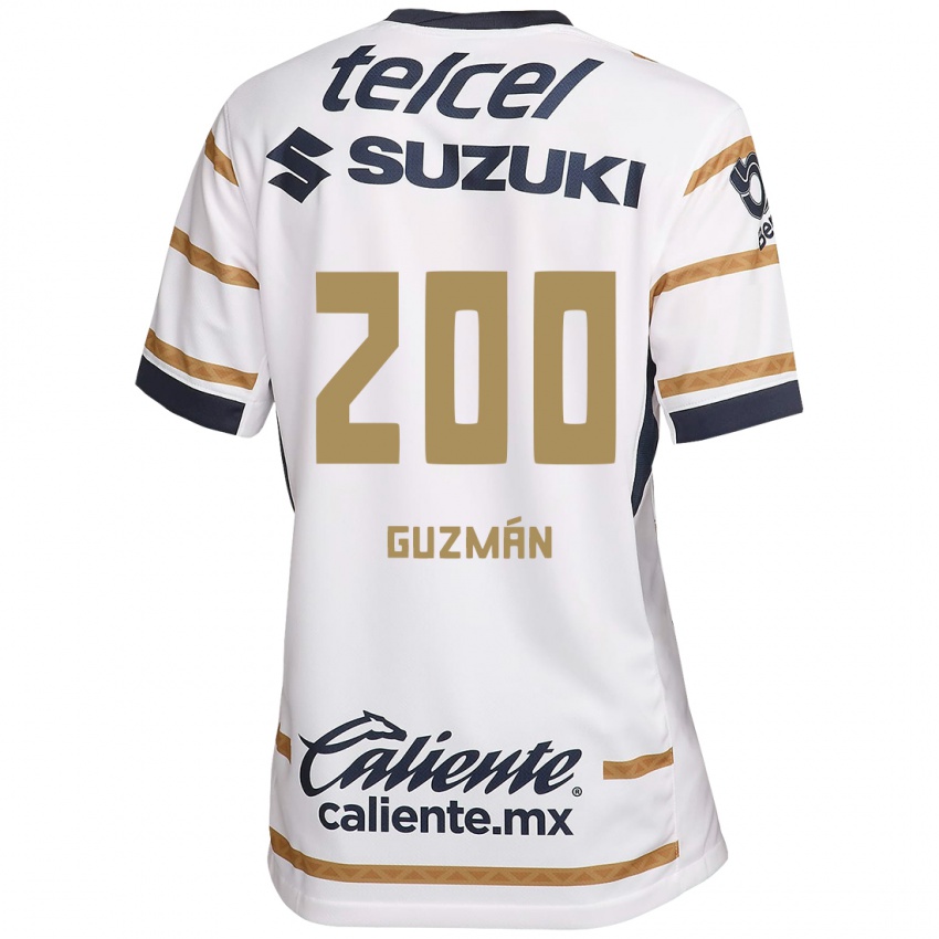 Homme Maillot Alan Guzmán #200 Obsidienne Blanche Tenues Domicile 2024/25 T-Shirt Suisse