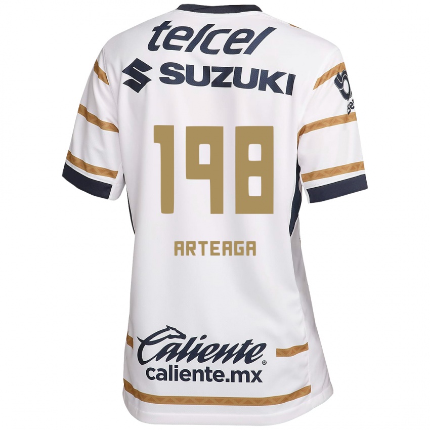 Homme Maillot Edwin Arteaga #198 Obsidienne Blanche Tenues Domicile 2024/25 T-Shirt Suisse