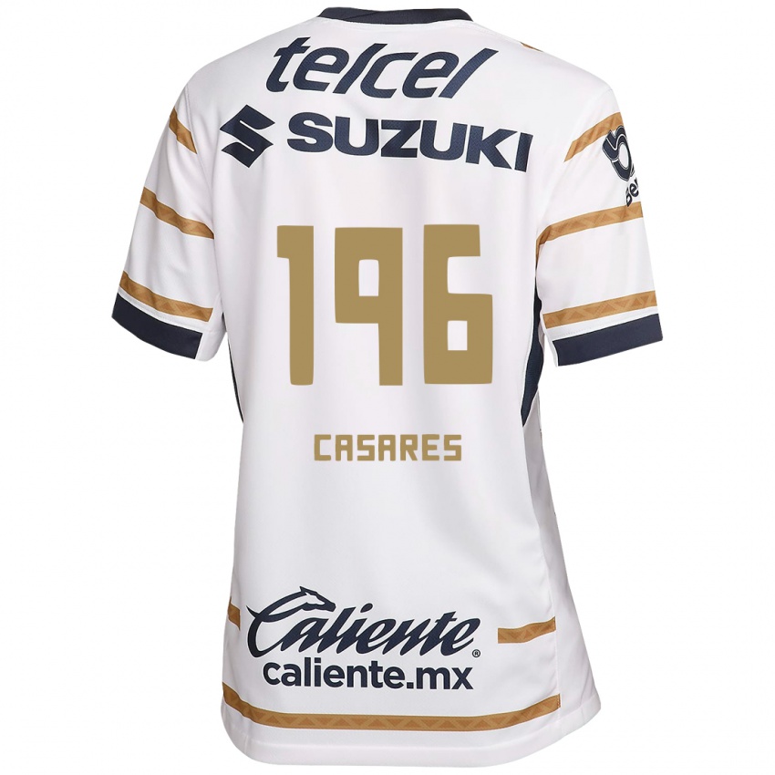 Homme Maillot Mateo Casares #196 Obsidienne Blanche Tenues Domicile 2024/25 T-Shirt Suisse