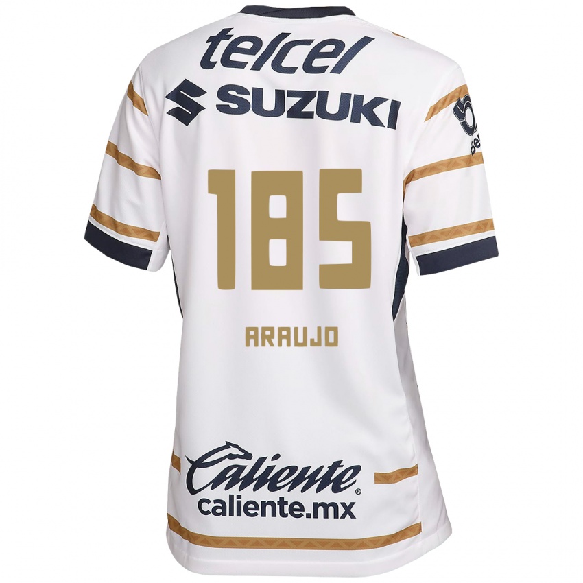 Homme Maillot Andrés Araujo #185 Obsidienne Blanche Tenues Domicile 2024/25 T-Shirt Suisse